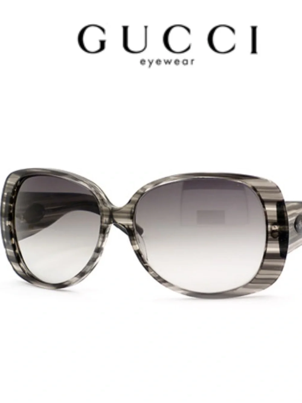 Gucci Butterfly GG 2932/S Black Glitter Grey Sunglasses